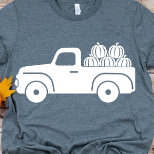Truck with Pumpkins Svg, Thanksgiving Truck Svg, Fall Truck Svg, Red Truck Svg, Happy Harvest, Gather Svg Cut File for Cricut, Png, Dxf