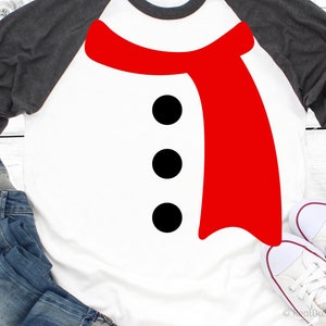 Snowman Svg, Snowman Scarf, Christmas Svg, Snowman Shirt Svg, Christmas Sweater Svg, Snowman Buttons Svg, Snow Cute Svg for Cricut, Png, Dxf