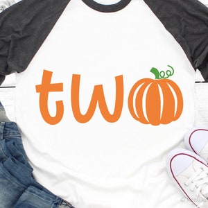 Secondo Compleanno Svg, Compleanno Zucca Svg, Zucca Svg, Compleanno Ottobre, Compleanno Bambino Compleanno Camicia Svg Taglia File per Cricut, Png, Dxf