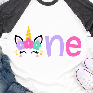 Primer cumpleaños Svg, Unicornio Svg, Cumpleaños Unicornio Svg, Bebé Chica Unicornio Fiesta de Cumpleaños, Cumpleaños Camisa Svg Cortar Archivos para Cricut, Png, Dxf