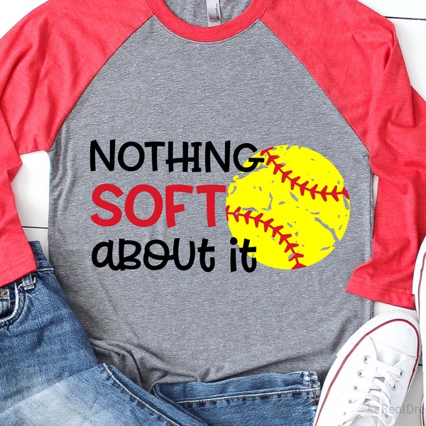 Funny Softball Svg, Nothing Soft about It, Softball Mom Svg Ain’t Nothing Soft about It, Softball Shirt Svg, Grunge Svg File for Cricut, Png
