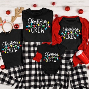 Christmas Crew Svg, Christmas Lights Svg, Merry Christmas Svg, Kids, Funny Christmas Shirt, Merry & Bright Svg Files for Cricut, Png, Dxf