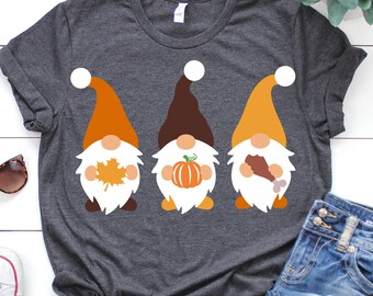 Fall Gnomes Svg, Kids Thanksgiving Svg, Pumpkin Turkey Leaves Svg, Funny Boy Autumn Shirt, Fall School Svg Cut Files for Cricut, Png, Dxf