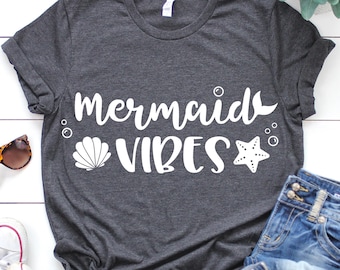 Mermaid Vibes Svg Mermaid Svg File for Cricut Mermaid Svg Mermaid Png Transparent Svg Mermaid Shirt Silhouette Cut File Mermaid Party
