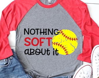 Funny Softball Svg, Nothing Soft about It, Softball Mom Svg Ain’t Nothing Soft about It, Softball Shirt Svg, Grunge Svg File for Cricut, Png