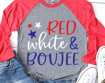 red white and boujee shirt
