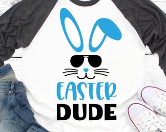 Easter Dude Svg, Easter Bunny Svg, Boy Easter Svg, Funny Easter Shirt Svg, Toddler Svg, Kids Easter Svg Cut Files for Cricut, Png, Dxf