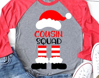 Cousin Squad Svg, Cousins Christmas Svg, Santa Svg, Santa Squad Svg, Santa Hat, Kids Christmas Shirt, Santa Shirt Svg for Cricut, Png, Dxf