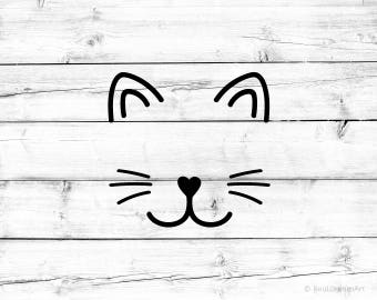 Kitten Face Svg Etsy