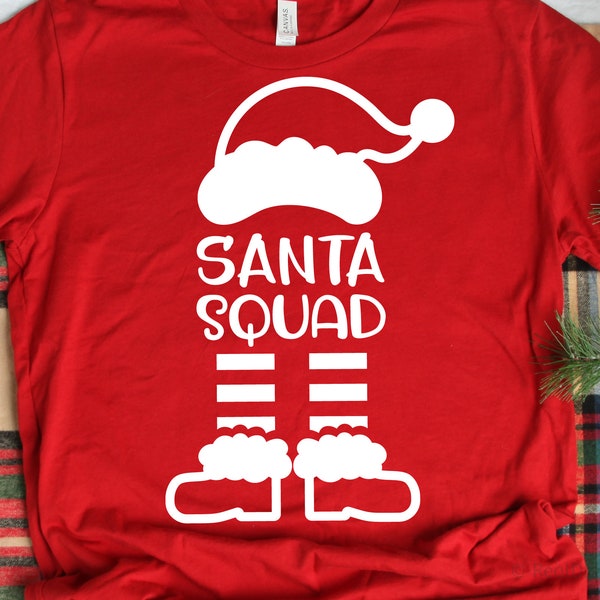 Christmas Svg, Santa Svg, Santa Squad Svg, Santa Hat Svg, Santa Feet, Christmas Shirt Svg, Santa Shirt, Santa Boots Svg for Cricut, Png, Dxf