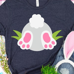 Osterhase Svg, Bunny Svg, Bunny Butt Svg, Bunny Feet Svg, Niedliches HasenShirt Svg, Plotterdatei für Cricut, Png, Dxf