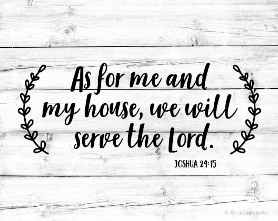 As for Me and My House We Will Serve the Lord Svg Scripture Etsy Canada