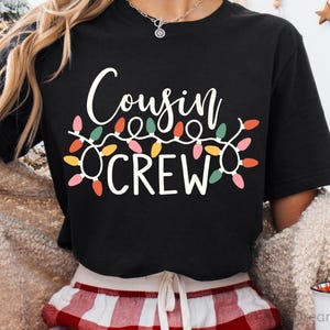 Christmas Cousin Crew Svg, Christmas Lights Svg, Christmas Cousins Siblings Svg, Kids Funny, Family Squad Svg Cut Files for Cricut, Png, Dxf