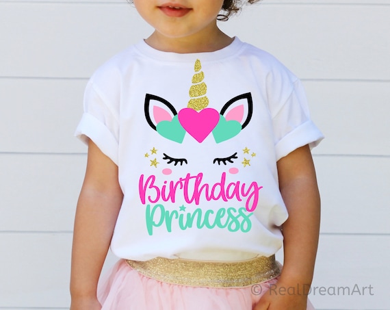 Sparkly Unicorn Princess T-Shirt For Women And Girls Sparkly Unicorn Princess T-Shirt For Women And Girls