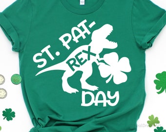 St. Patrick’s Rex Svg, St. Pat-Rex Day, Luck T-Rex, Boy Svg, Lucky Dude, Dinosaur St Patricks Day Shirt Svg Cut Files for Cricut, Png, Dxf
