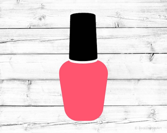 silhouette nail polish bottle clip art