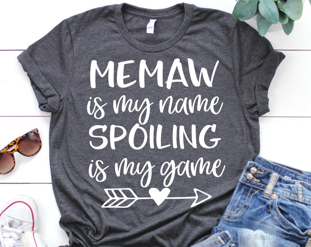 Kosmetiktasche Mit Aufdruck "Memaw Is My Name Spoiling Is My Game" – 23x17 Cm, 100% Polyester, Weiß Mit Schwarzem Reißverschluss