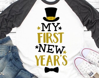 My First New Year's SVG: Kids New Year Shirt Design (Digital Download)