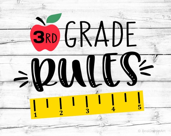 3rd Grade Rules Svg Third Grade Svg Third Grade Dude Svg 3rd | Etsy