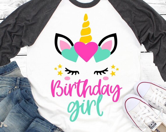 Download Birthday Girl Svg Unicorn Birthday Svg Girls Birthday Party Etsy