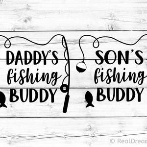 Svg de amigo de pesca de papá Svg de amigo de pesca de hijo Svg de pesca Svg de hijo a juego Svg de papá Svg divertido para niños Svg de camiseta de bebé niño para Cricut y Silhouette