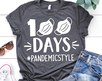100 Days of School SVG: Funny Pandemic Teacher Design (Digital File)