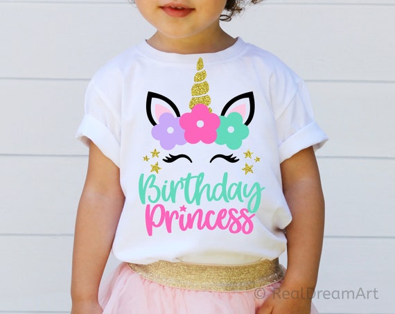 Sparkly Unicorn Princess T-Shirt For Women And Girls Sparkly Unicorn Princess T-Shirt For Women And Girls