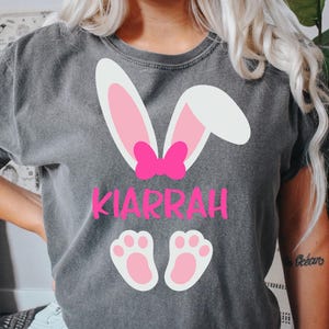 Mädchen Ostern SVG, Osterhasensvg, Mädchenhasensvg, Häschenmonogramm, Mädchen-Ostern-Shirt, süße Häschenohren Svg Cut Files für Cricut, Png, Dxf