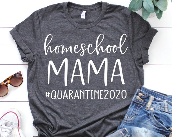 Home School Mama Svg, Quarantine 2020 Svg, Stay at Home Mom Svg, Funny Mom Svg, Mom Life Shirt Svg Cut File for Cricut, Png, Dxf