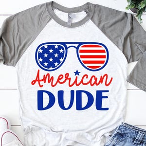 American Dude Svg, Boy 4th of July Svg, 4th of July Svg, July Fourth, Star Spangled Dude, Funny Kids Patriotic Svg File for Cricut, Png, Dxf