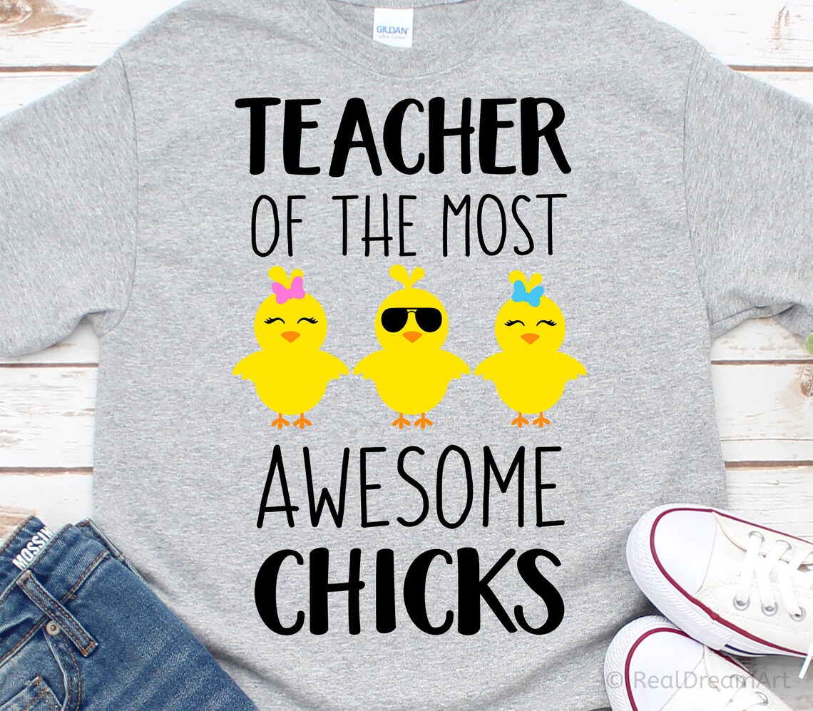 Teacher Easter Svg Teacher of the Most Awesome Chicks Svg | Etsy