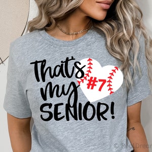 That's My Senior Svg, Mom Baseball Svg, grappig honkbalshirt, grootste fan honkbal, Nana Baseball, Cheer Baseball Svg-bestand voor Cricut, png