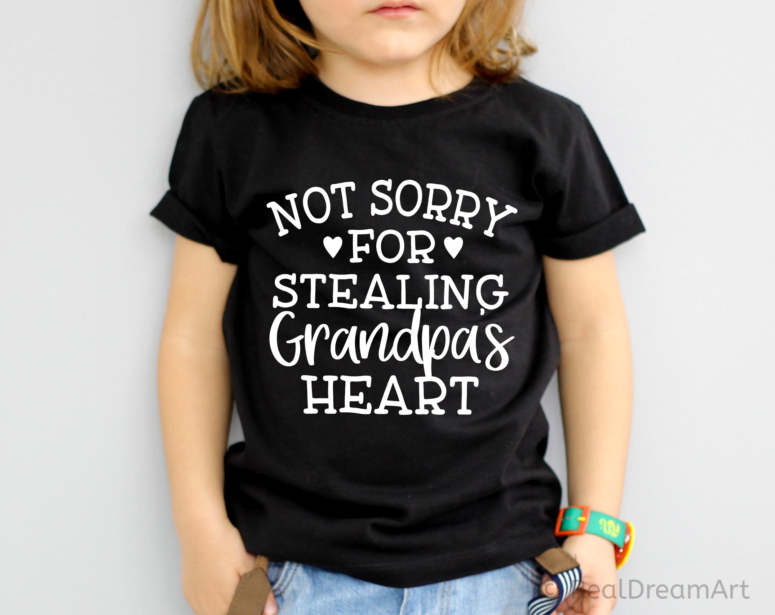 Not Sorry for Stealing Grandpa's Heart Svg, Grandpa Svg, Grandpa