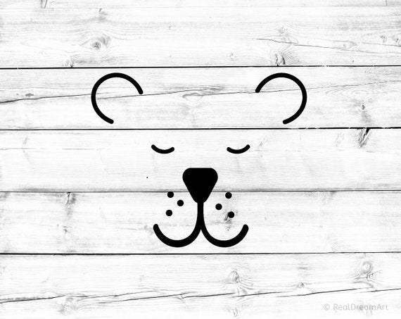 Download Bear Face Svg Bear Svg Cute Bear Svg Cut File Cub Svg Baby Etsy