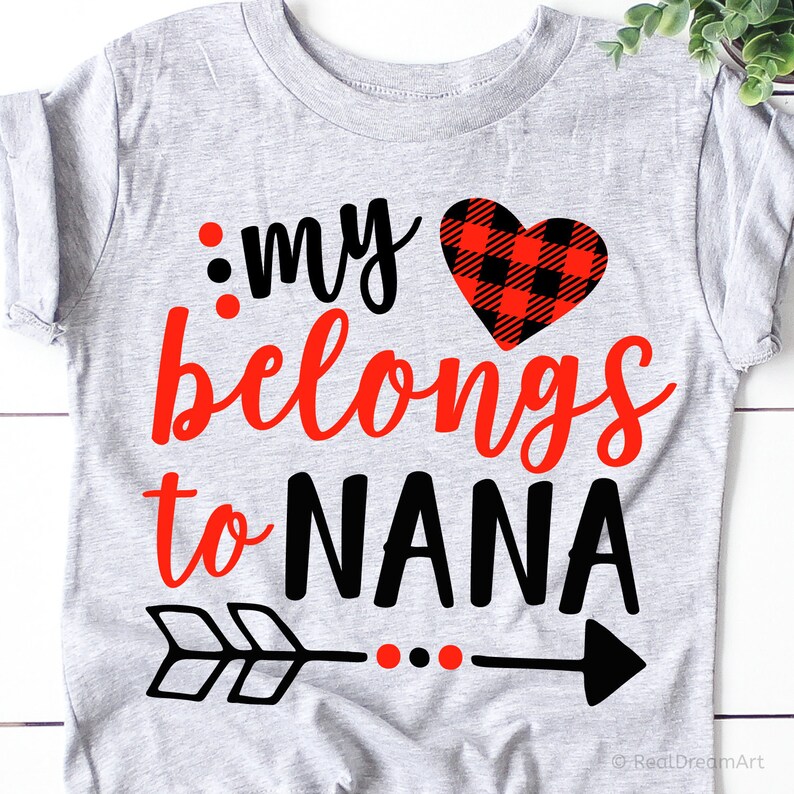Download Boy Valentines Day Svg My Heart Belongs to Nana Svg Toddler | Etsy