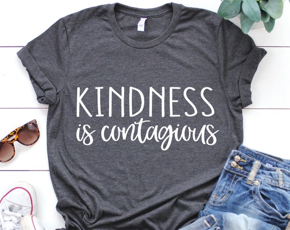 Kindness Is Contagious Svg, Kindness Matters, Kindness Svg, Teacher Svg, Anti Bullying Svg, Kindness Shirt Svg Cut File for Cricut, Png, Dxf