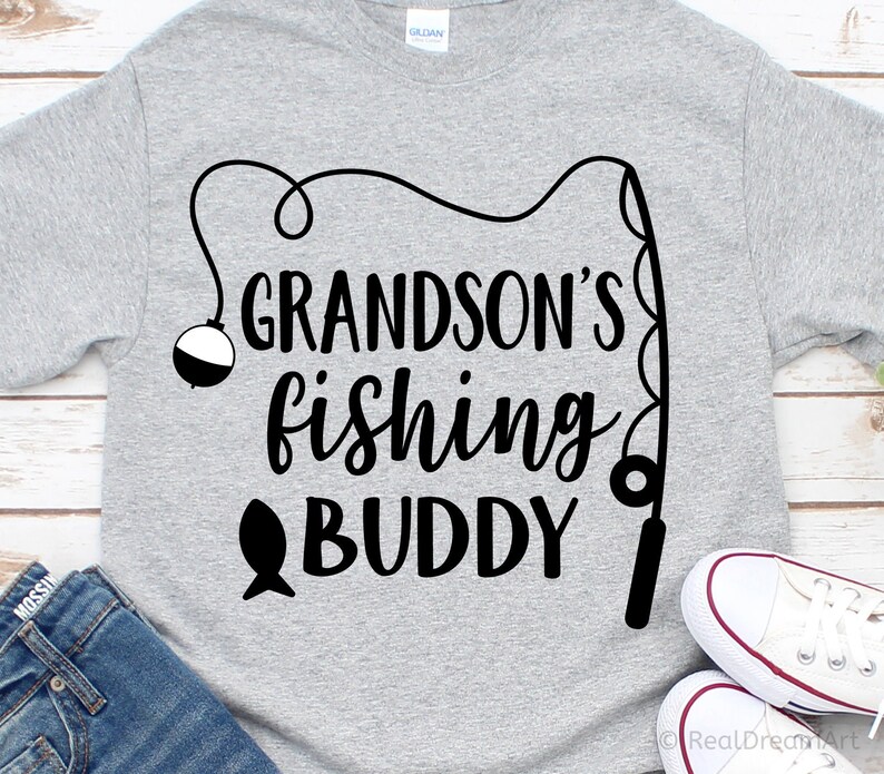 Download Grandsons Fishing Buddy Svg Fishing Svg Funny Kids Svg | Etsy