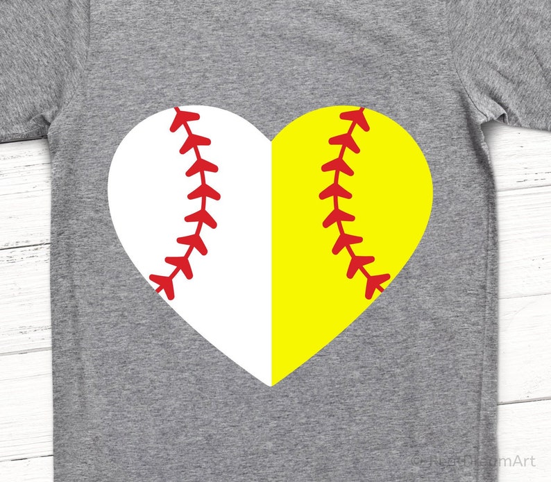 Download Split Half Baseball Softball Heart Svg Baseball Svg ...