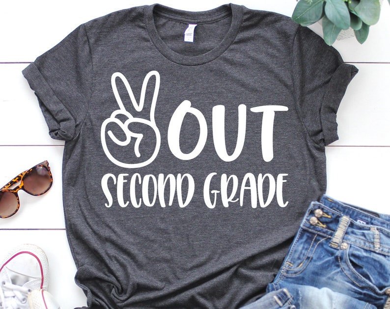 Peace Out 2nd Grade Svg Last Day of School Svg Boy Second | Etsy