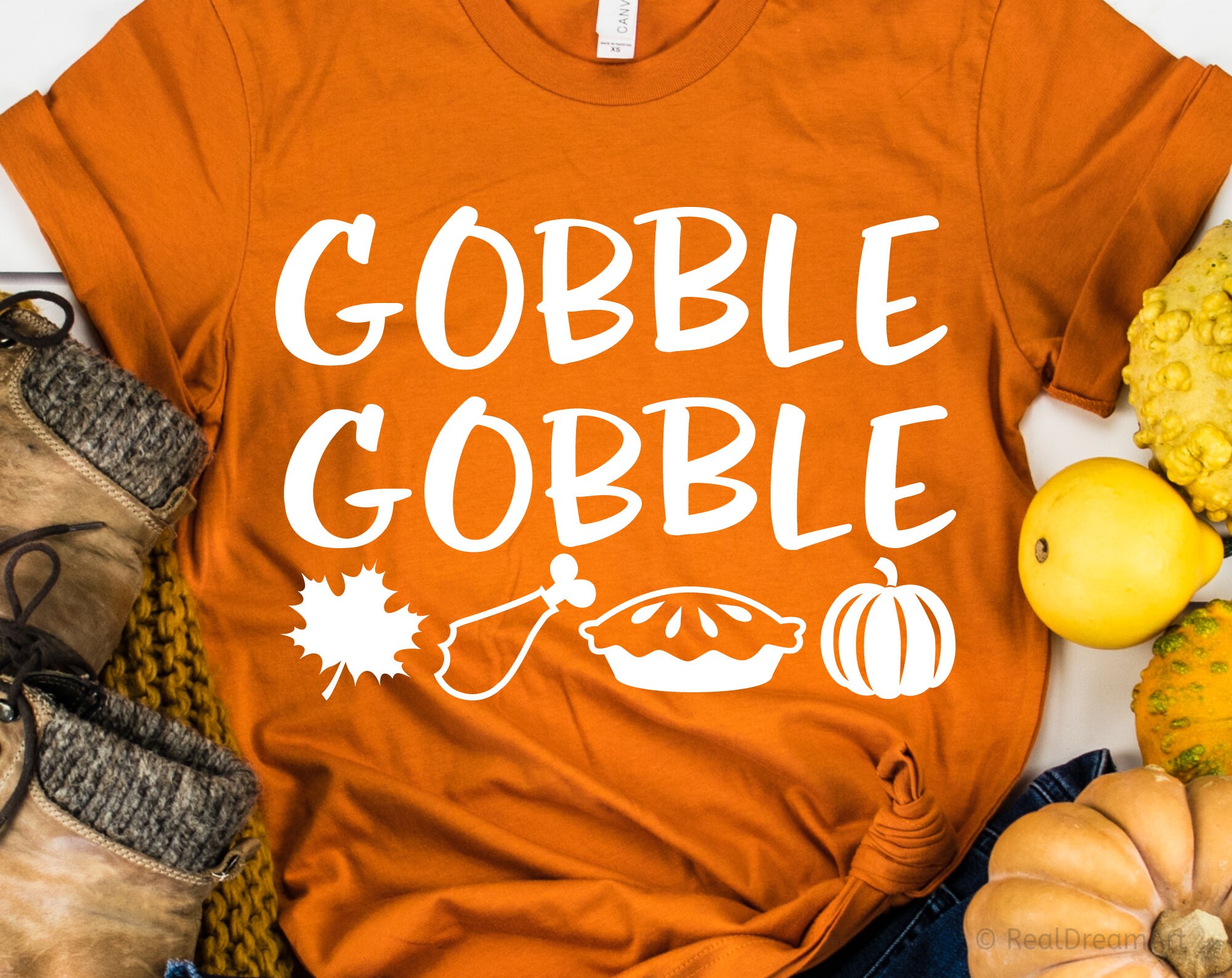 Gobble Gobble Svg Thanksgiving Svg Thanksgiving Shirt Svg | Etsy