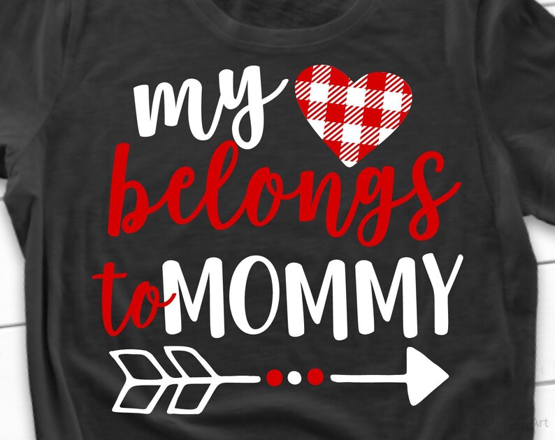 Download Boy Valentines Svg My Heart Belongs to Mommy Svg | Etsy