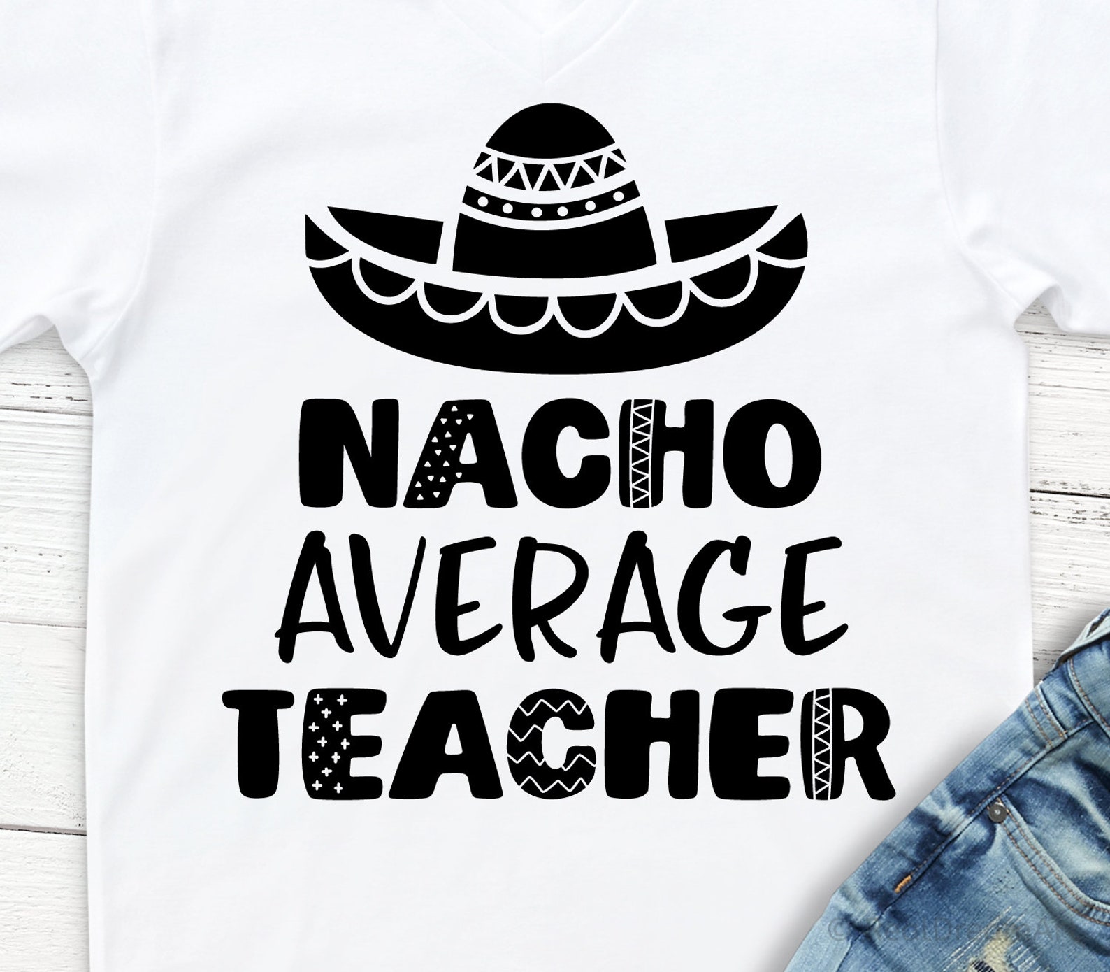 Download Cinco de Mayo Svg Teacher Svg Nacho Average Teacher | Etsy