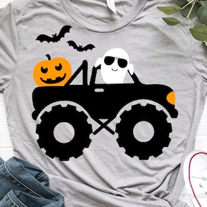 Halloween Truck Svg, Monster Truck Svg, Jungs Halloween Svg, Kinder Halloween Svg, Kürbis Svg, Geist Svg, Svg Datei für Cricut, Png, Dxf