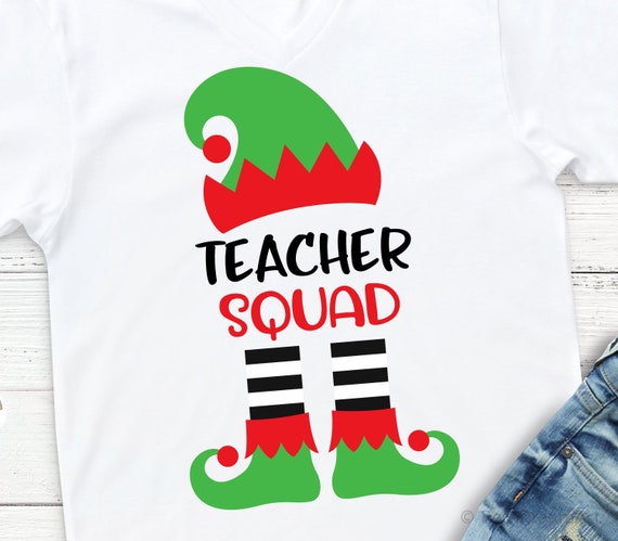Download Teacher Squad Svg Elf Squad Svg Christmas Svg Teacher Etsy