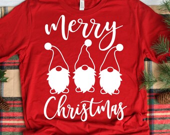 Merry Christmas Svg, Christmas Gnomes Svg, Kids Svg, Funny Christmas Shirt, Christmas School Teacher Svg Cut Files for Cricut, Png, Dxf
