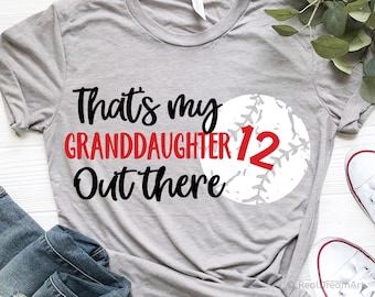 That’s My Granddaughter Out There Svg, Baseball Svg, Personalized Baseball Grandmother Shirt, Baseball Shirt Svg, Biggest Fan Svg