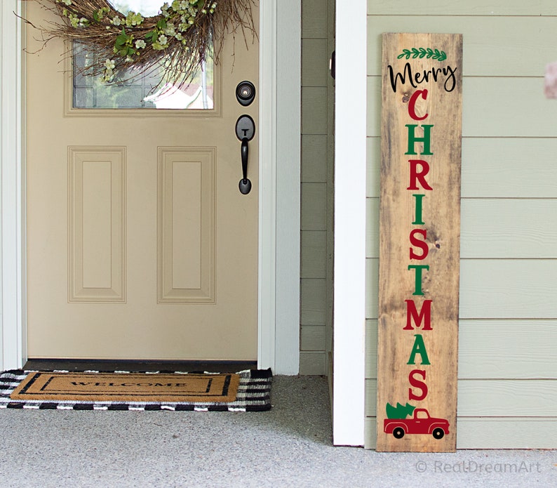 Download Christmas Porch Sign Svg Merry Christmas Svg Vertical Home ...