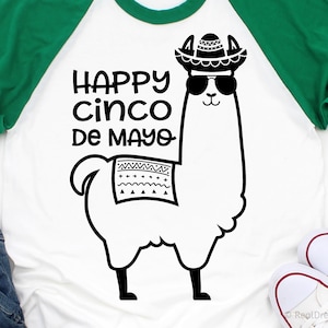 Cinco de Mayo Svg, Happy Cinco de Mayo Svg, Llama Svg, Funny Svg, Mexican Svg, Fiesta Shirt Svg Cut Files for Cricut, Png, Dxf