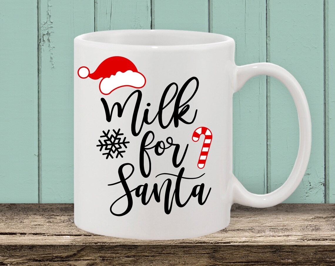 Milk for Santa Svg Cookies for Santa Christmas Mug - Etsy