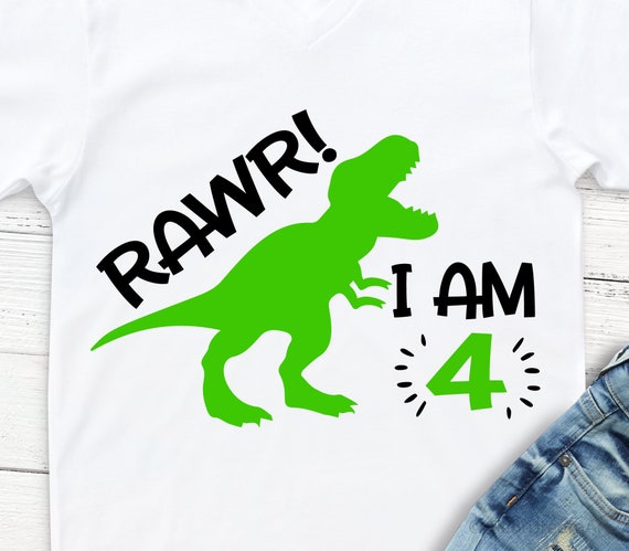 Download Fourth Birthday Svg Roar I Am 4 Svg Boy 4th Birthday Svg Etsy